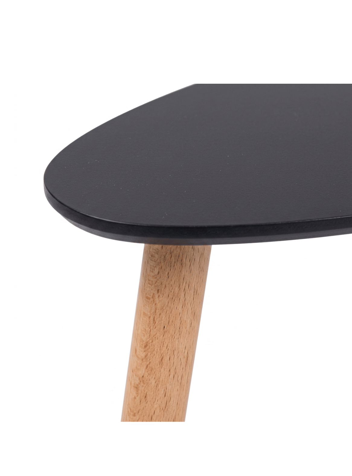 Mesa de Centro Pequeña de Madera Negra - Elipse-4