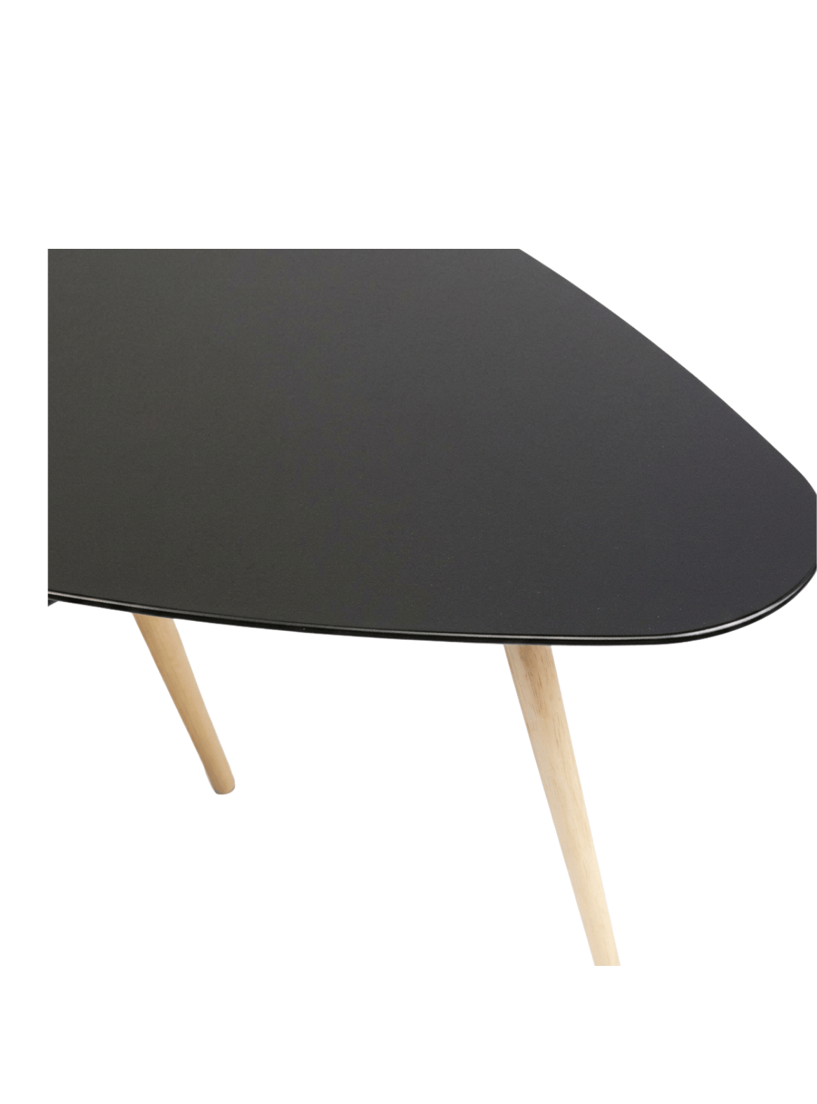 Mesa de Centro Pequeña de Madera Negra - Elipse-5