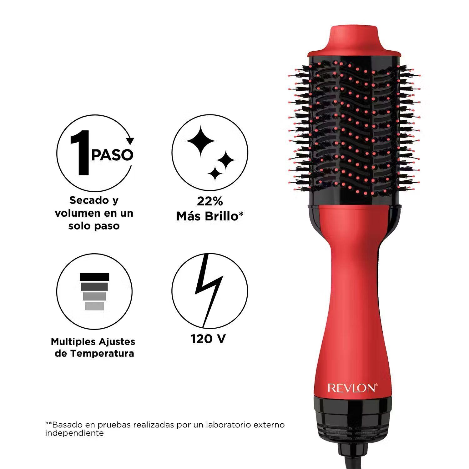 Cepillo Secador Revlon Voluminizador One Step Rojo-2