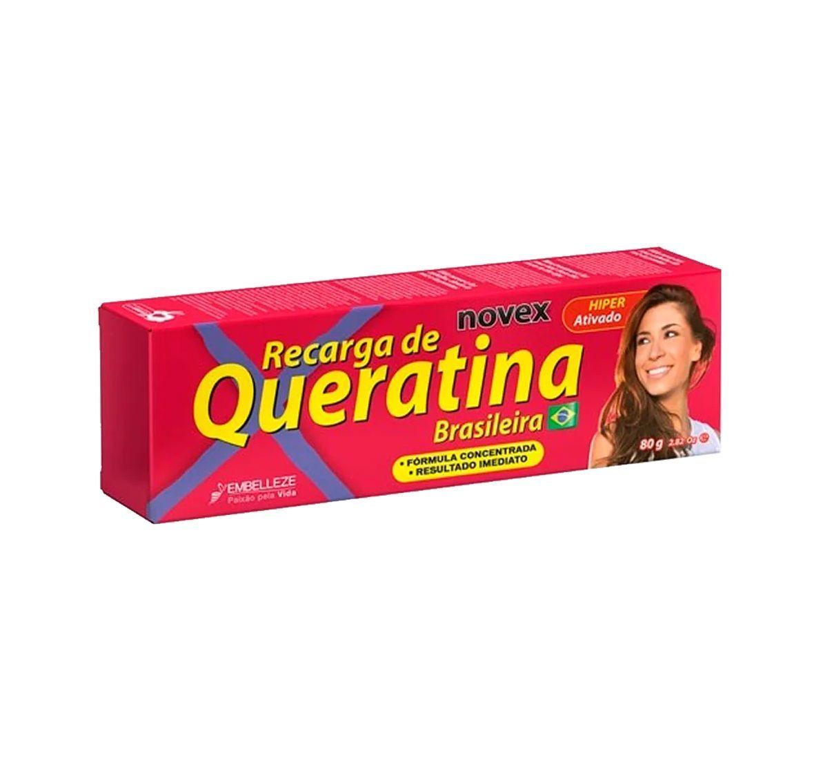 Tratamiento Recarga De Keratina Brasileña Novex 80gr-2
