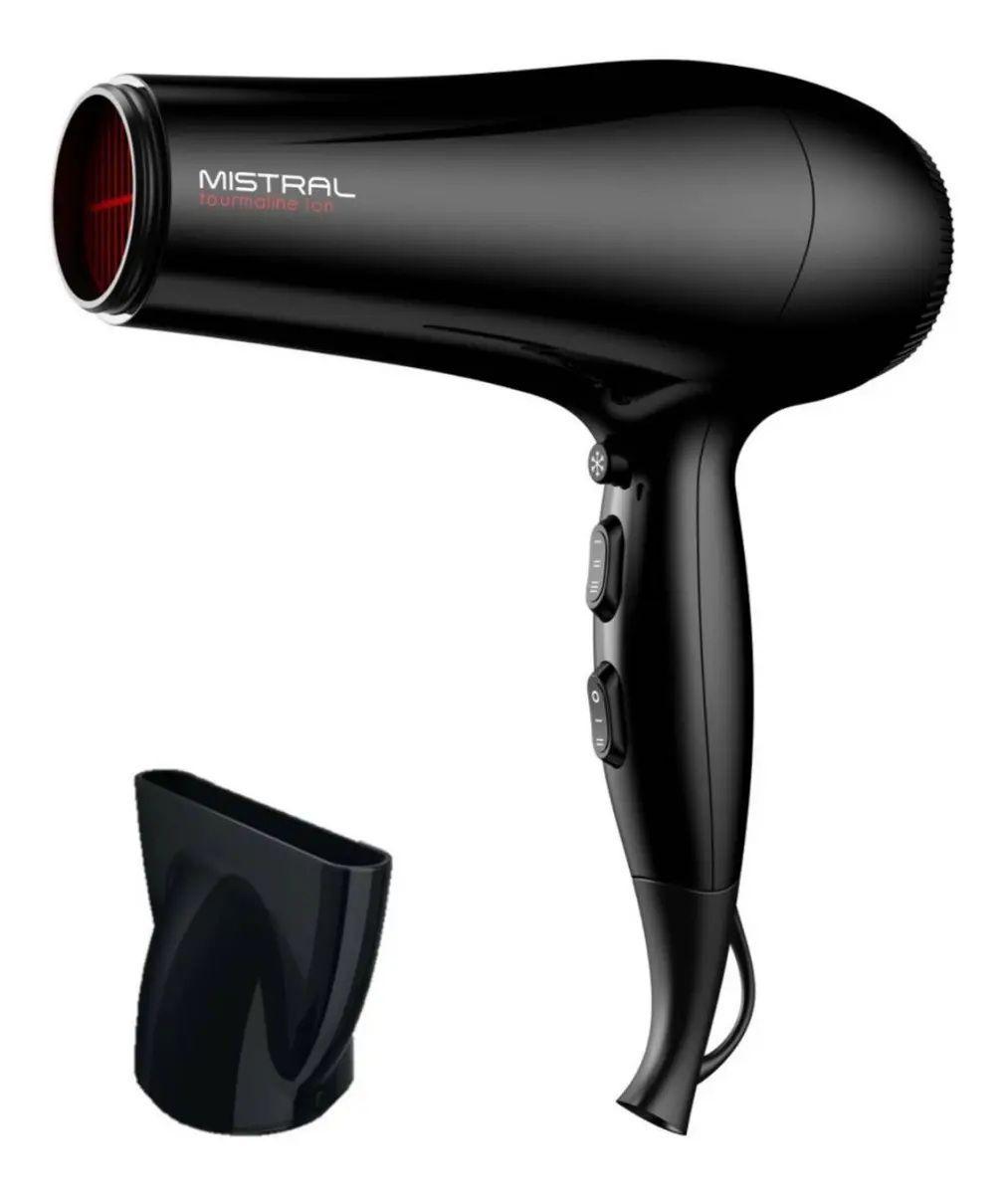 Secador De Pelo Gama Mistral Ceramic Ion Nano Silver 2200w Color Negro-1