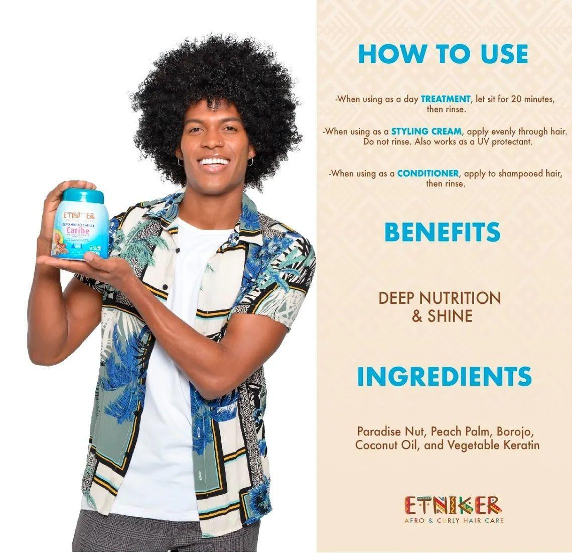 Tratamiento Etniker Hidratación Caribe 1000ml-4