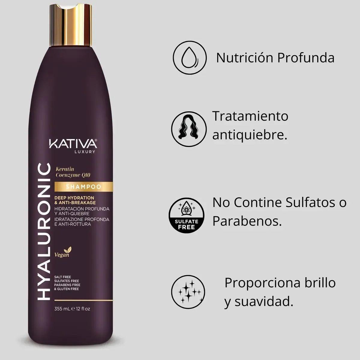 Shampoo Kativa Hyaluronic Keratin 355ml-1