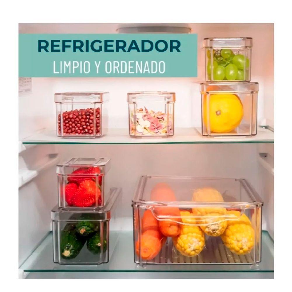 Organizador Refrigerador Cocina Set 7 Contenedores Con Tapa-2