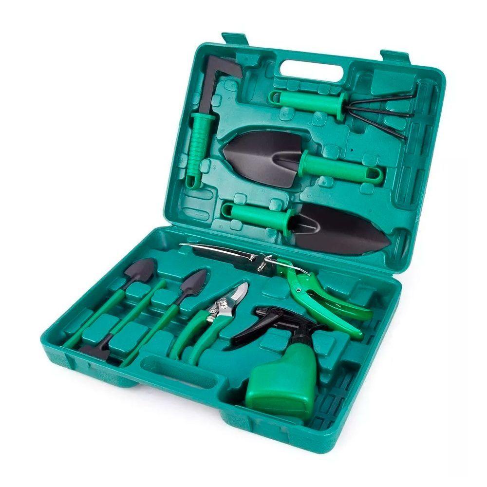 Kit Herramientas Jardinería Acero Rastrillo Tijera Podar-0