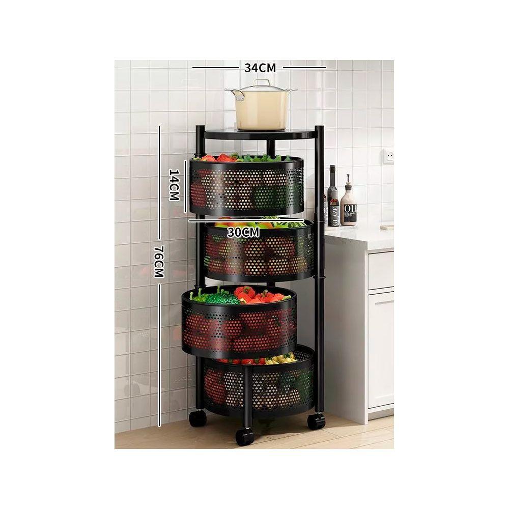 Estante Giratorio Organizador Verdulero Frutero Metal 4 Piso-1