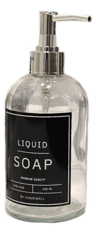 Dispensador De Jabón Vidrio Negro 400 Ml-0