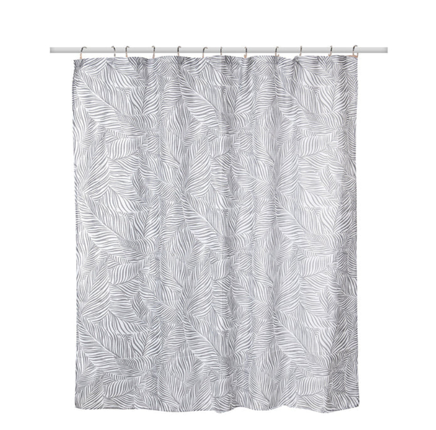 Set Cortina de Baño 4 Piezas Gris Oscuro-2