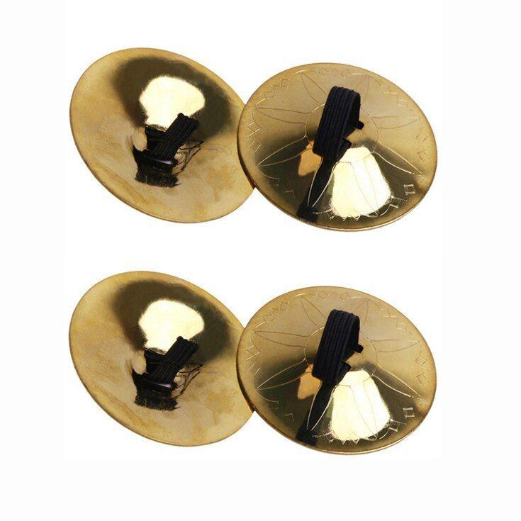 Crotalos Para Danza Arabe. Bellydance. Dorados, 2 Pares 53mm-0