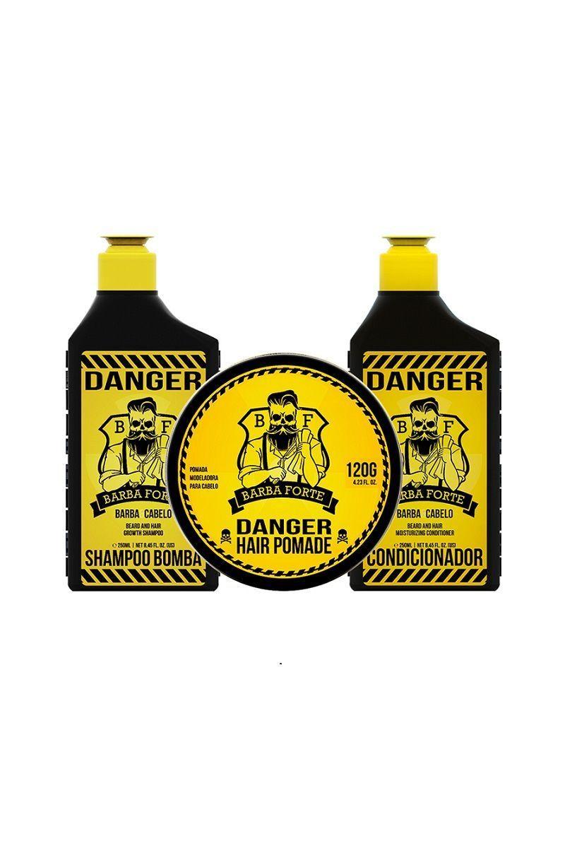 Pack Shampoo Acond. Pomada Danger Barba Forte-0