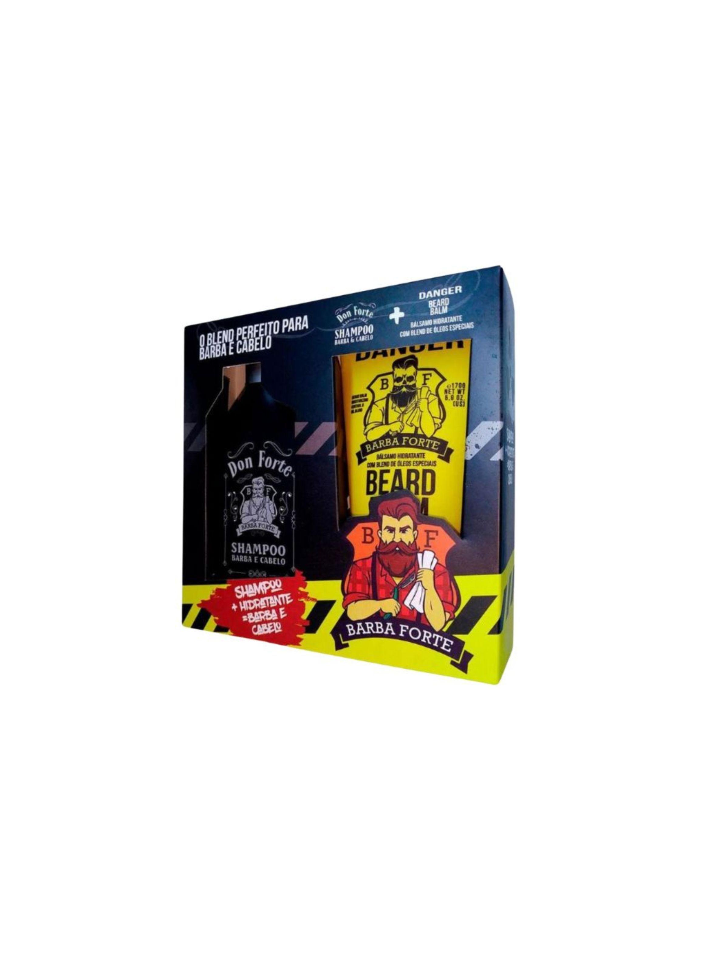Combo Hidratación Shampoo Don Forte + Bálsamo Beard Balm Barba Forte-0