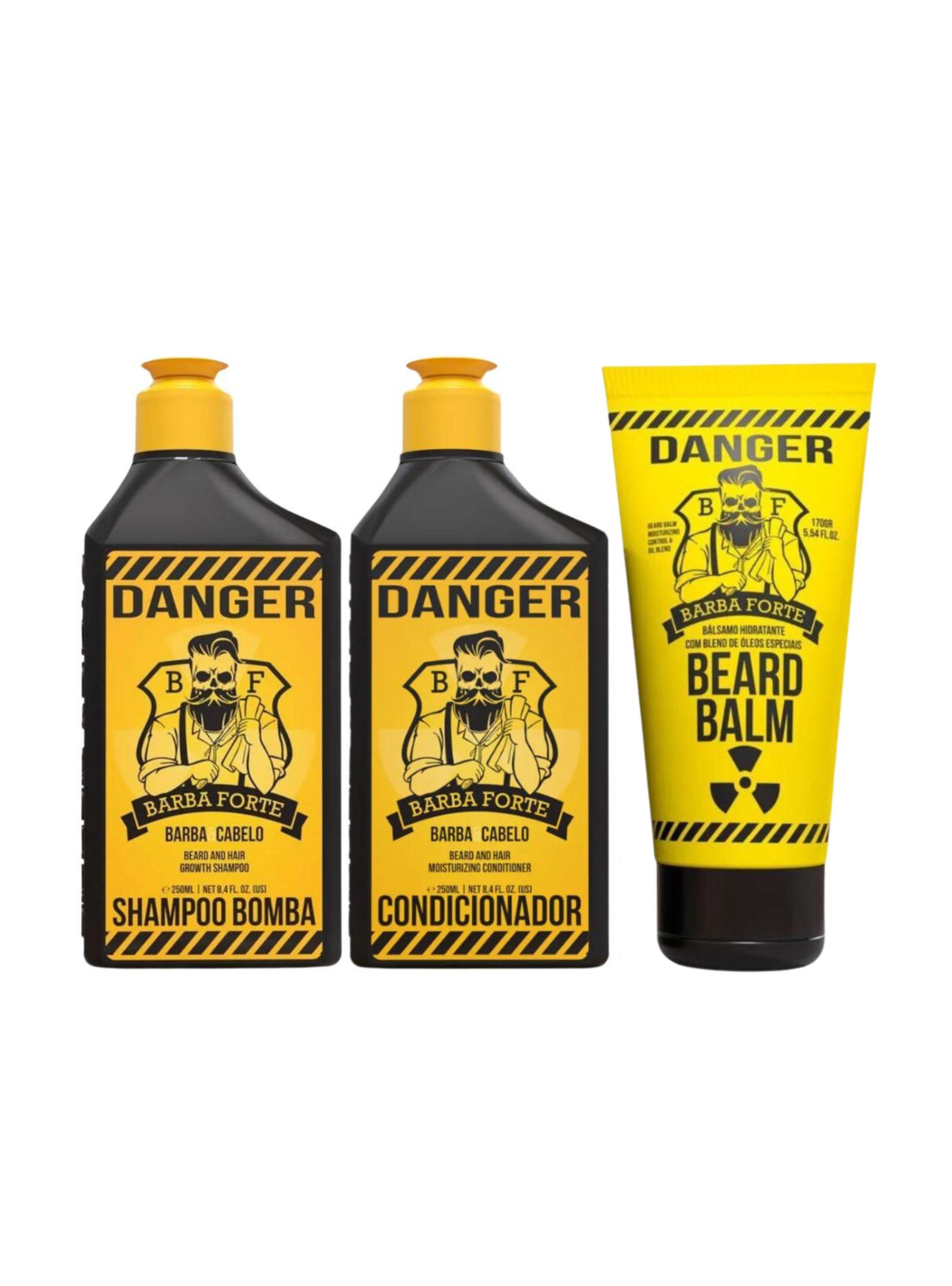 Pack Shampoo Acond. Balm Danger Barba Forte-0