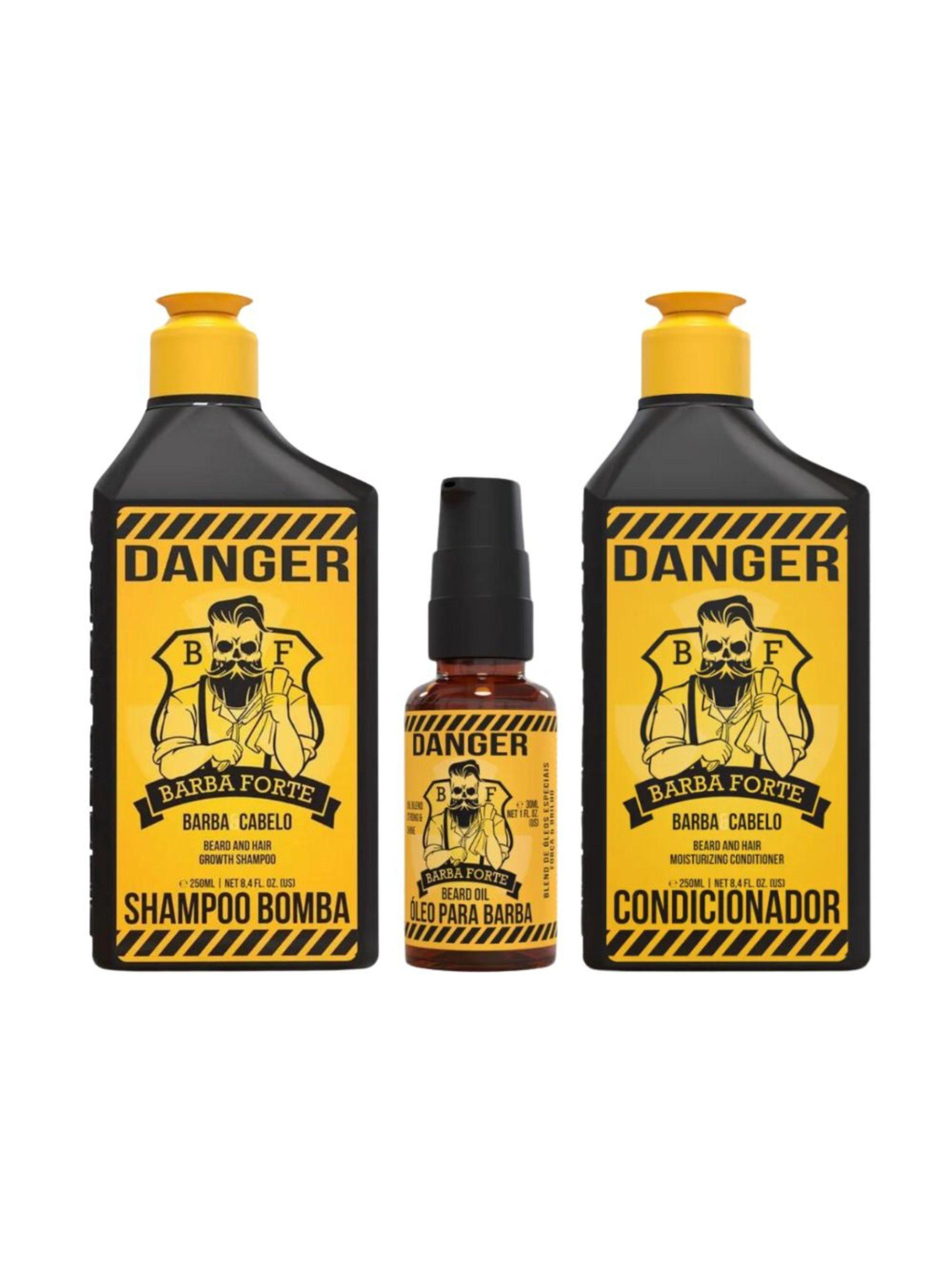 Pack Shampoo Acond. Aceite Danger Barba Forte-0