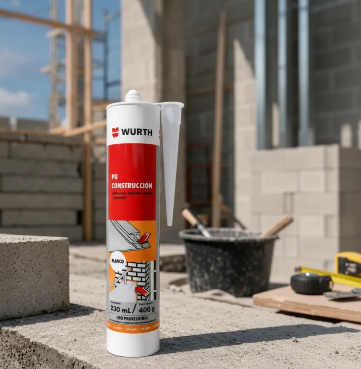 Sellador De Poliuretano Blanco 230 Ml Wurth-1