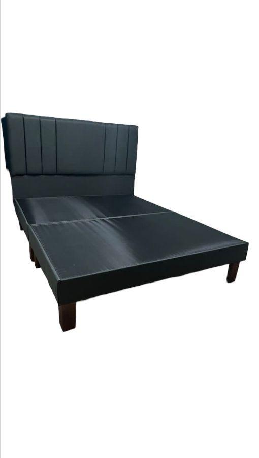 Cama Europea 2 Plazas Decokmas Base Dividida + Respaldo a piso-0