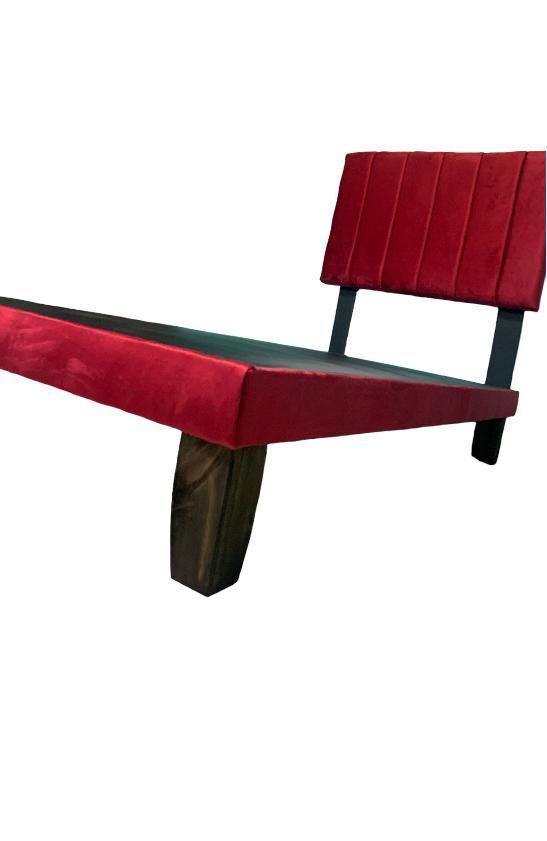 Cama 1 plaza Europea Roja Chile Decokmas, Respaldo en Líneas-3