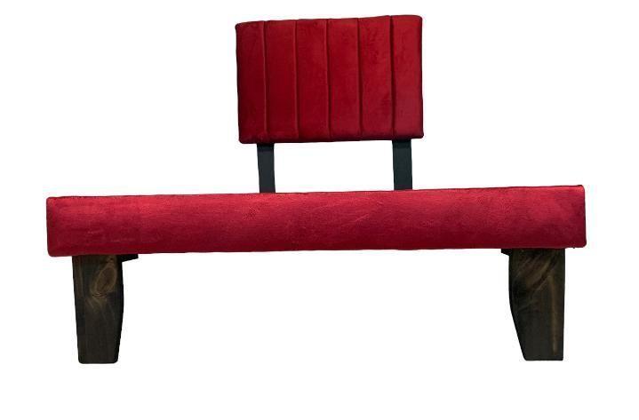 Cama 1 plaza Europea Roja Chile Decokmas, Respaldo en Líneas-1