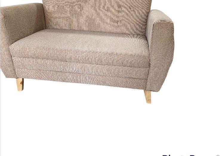 SOFÁ DECOKMAS MODELO DECO 2 CUERPOS CHENILLE TE CON LECHE 110CM X 78CM X 96CM-5