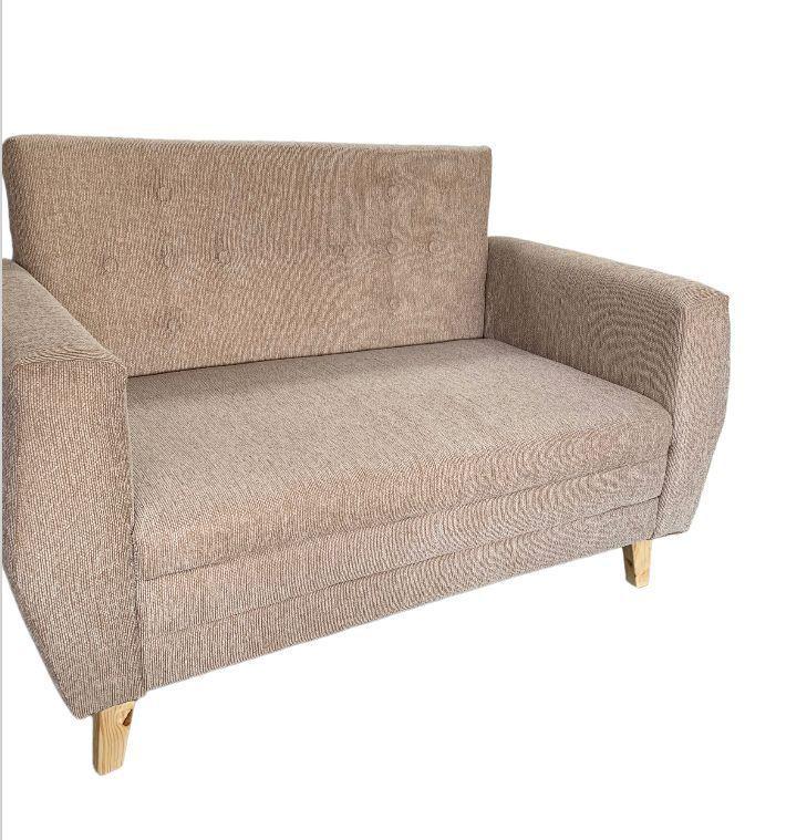 SOFÁ DECOKMAS MODELO DECO 2 CUERPOS CHENILLE TE CON LECHE 110CM X 78CM X 96CM-6
