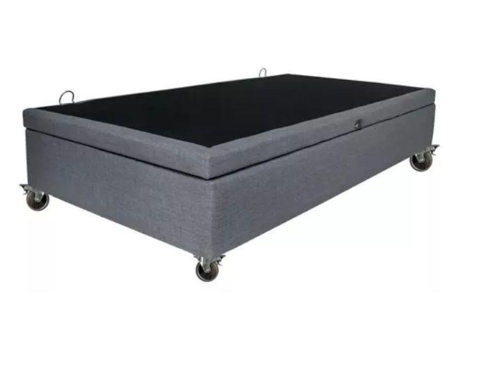 Cama Baúl Abatible DECOKMAS 2 Plazas Apertura Lateral Solo Base Sin Colchón-2