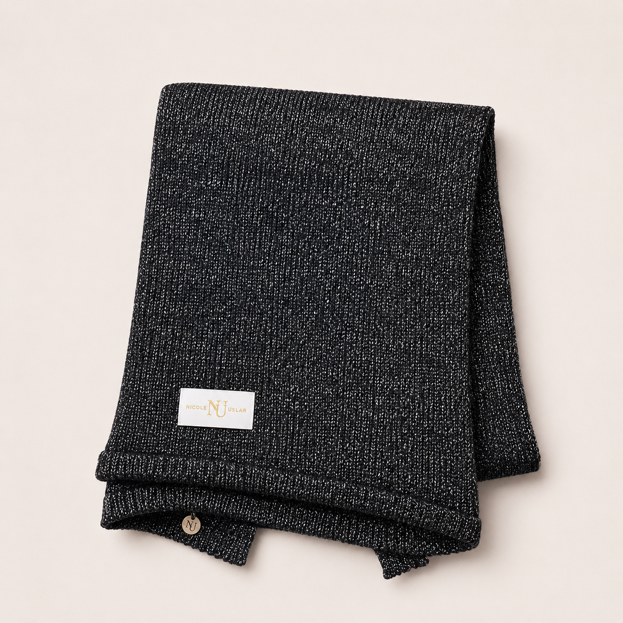Echarpe Alpaca Black Silver -1