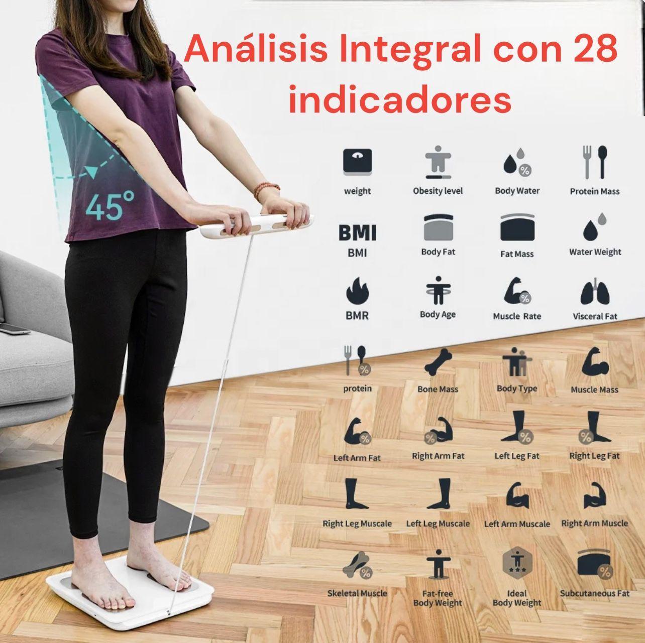 balanza de grasa corporal 8 electrodos + cinta medición corporal-2