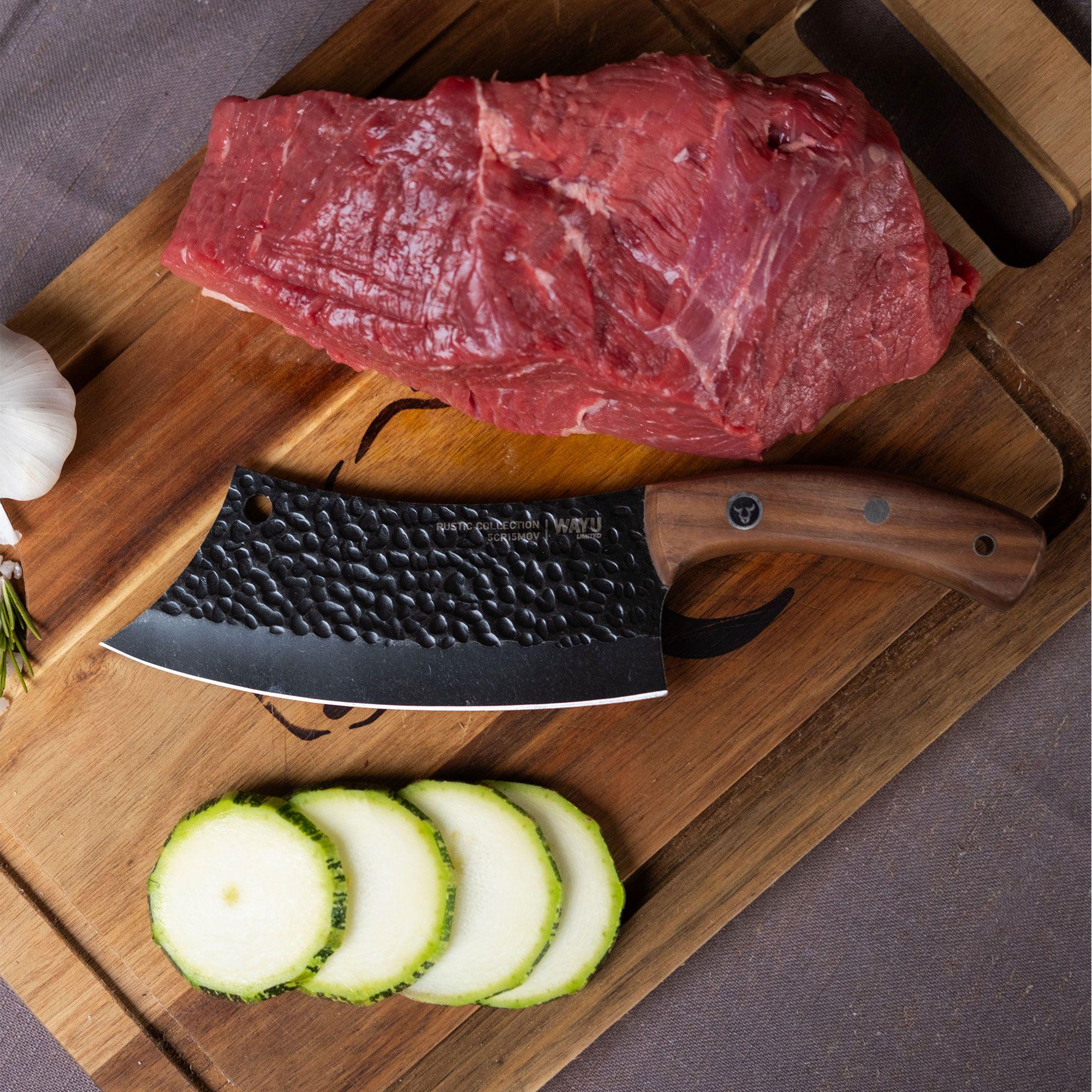 Cuchillo Chopper Con Funda Rustic Collection Wayu-5