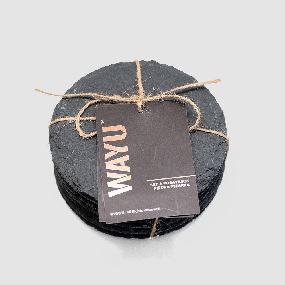 Set Posavasos Piedra Pizarra Wayu-4