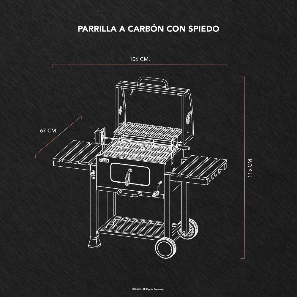 Parrilla a Carbón Con Spiedo-2