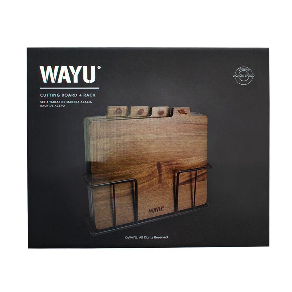 Set 4 Tablas con rack Wayu-2
