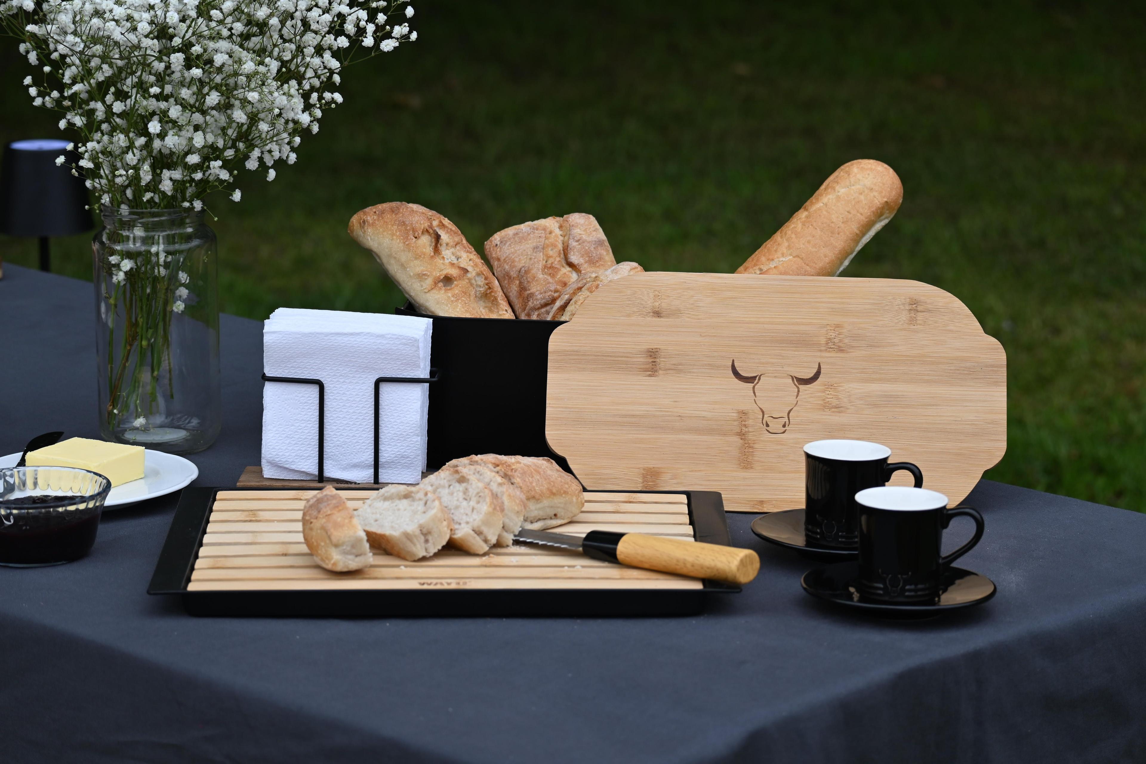 Panera Con Tapa De Madera Bamboo Wayu-4