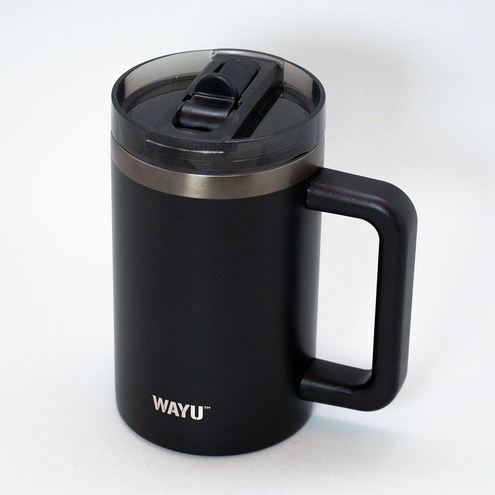 Mug 650 Ml Black Insulated Mattte Wayu-4