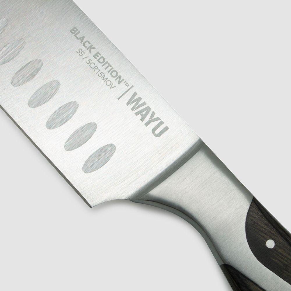 Cuchillo Santoku Black Edition Wayu-2