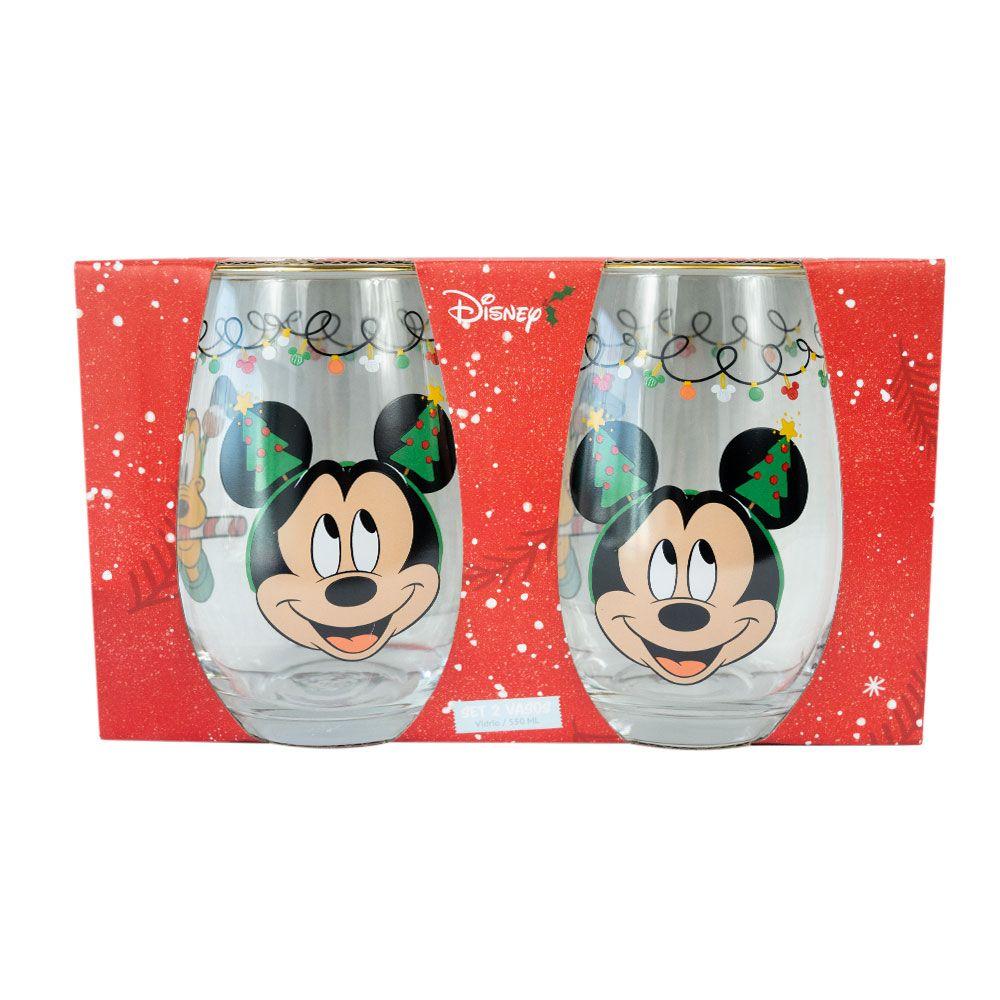 Set 2 Vasos Redondos Navidad Disney Classic-2