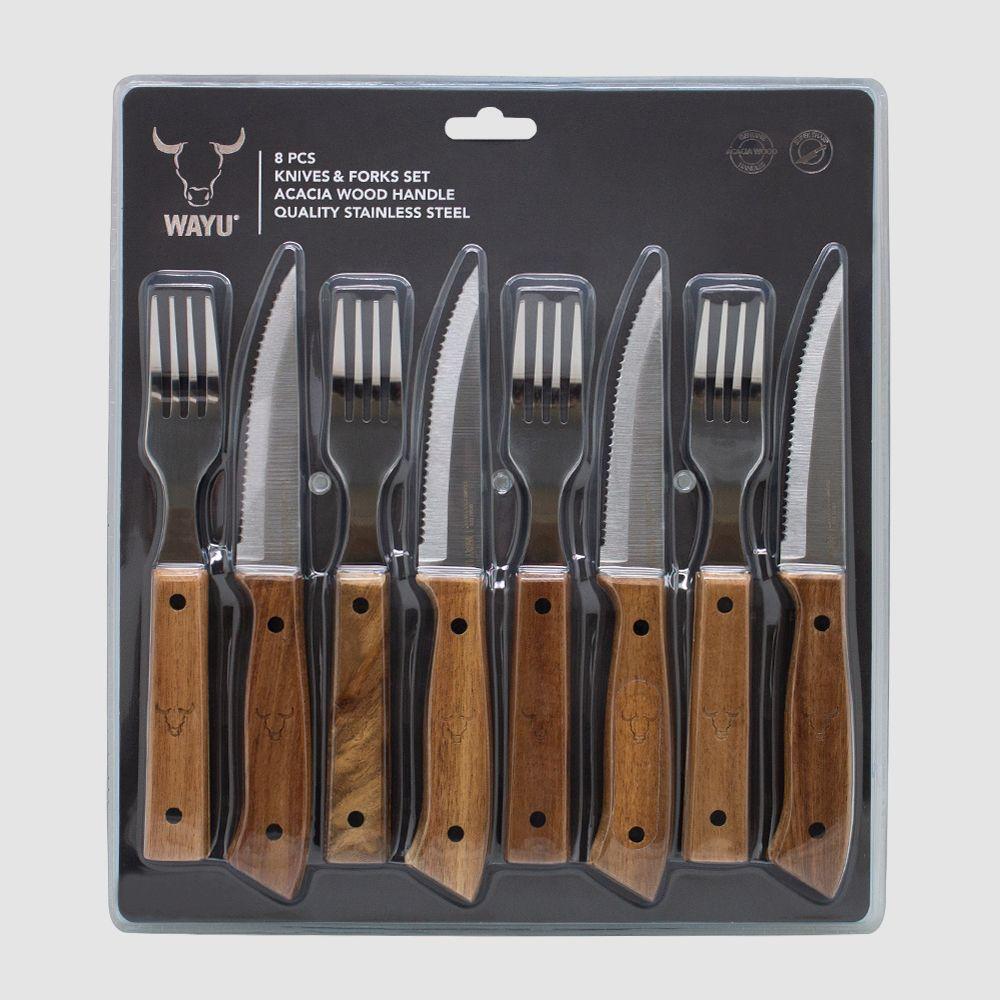 Set Cuchillos Y Tenedores Prm 8 Pcs Wayu-2