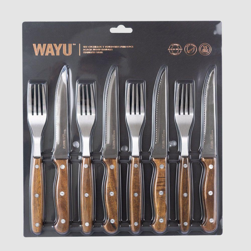 Set Cuchillos Y Tenedores Prm 8 Pcs Wayu-2