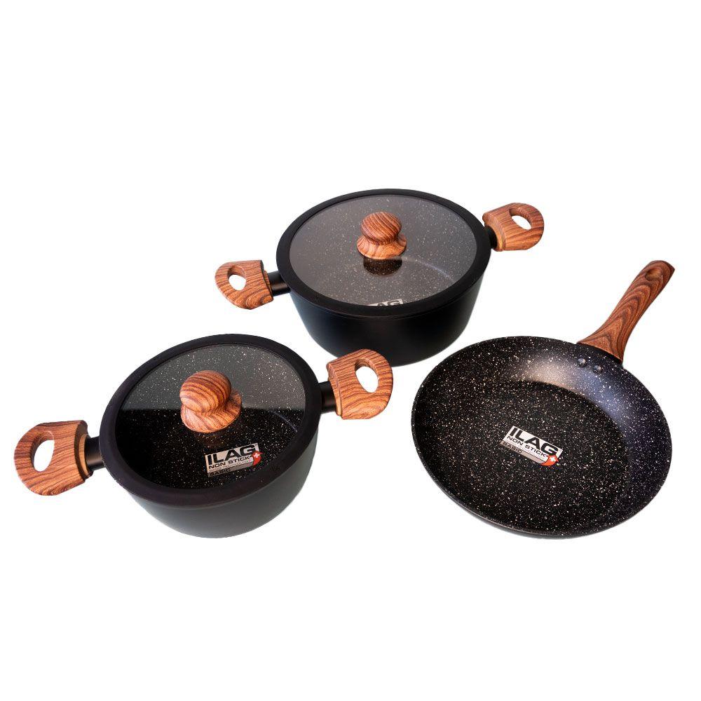 Set De Ollas Antiadherente Granito Marca Keep 5 Pcs-0