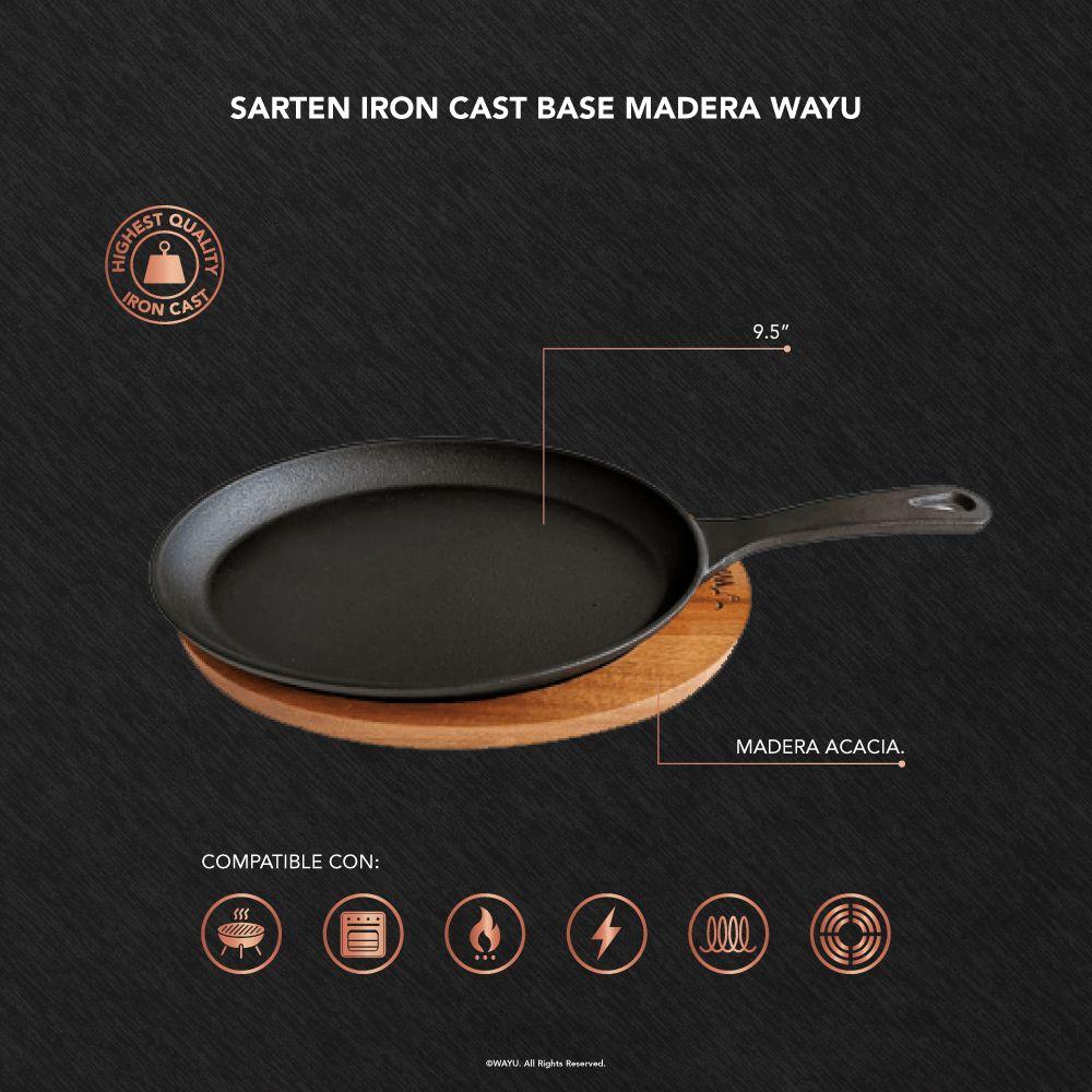 Sarten Iron Cast Base Madera Wayu-3