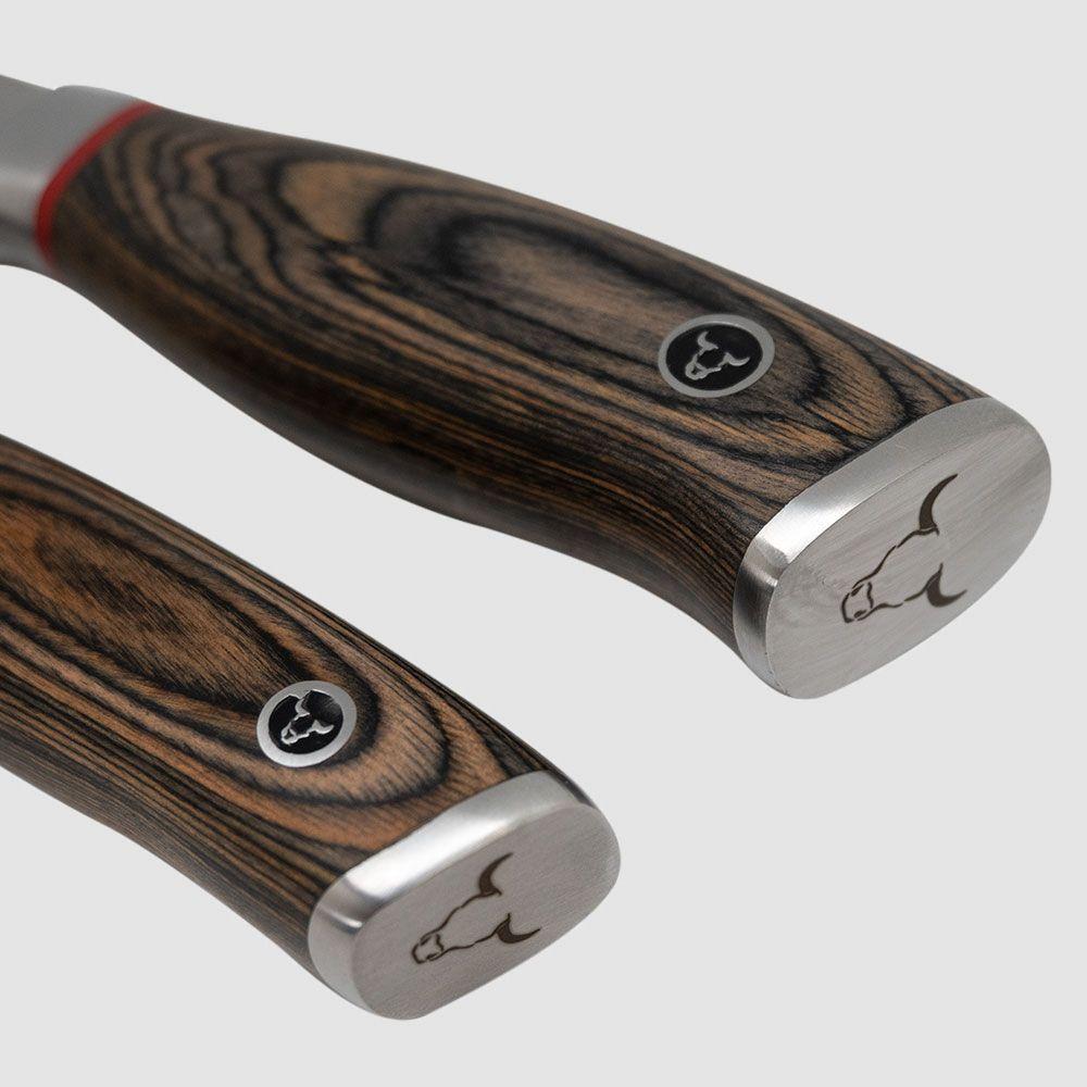 Set 2 Cuchillos Santoku Ring Red Wayu - Gris-3