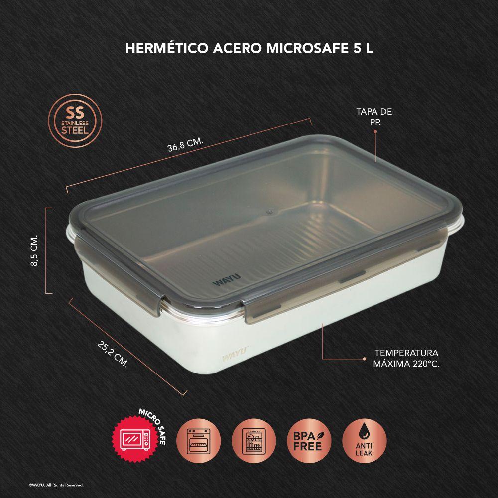 HERMETICO ACERO MICROSAFE 5L-2