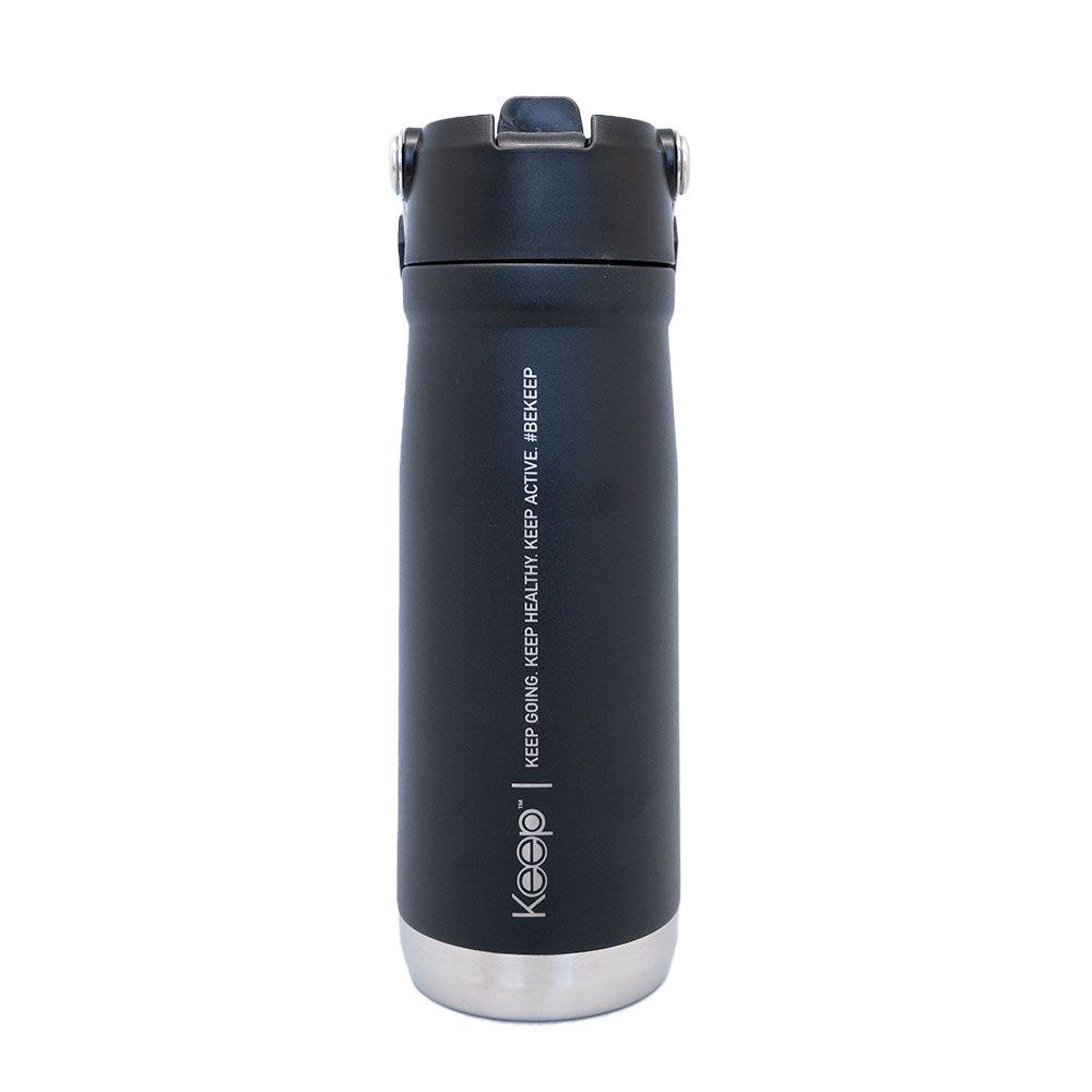 BOTELLA INSULADA CON MANGO 65O ML KEEP - NEGRO-4