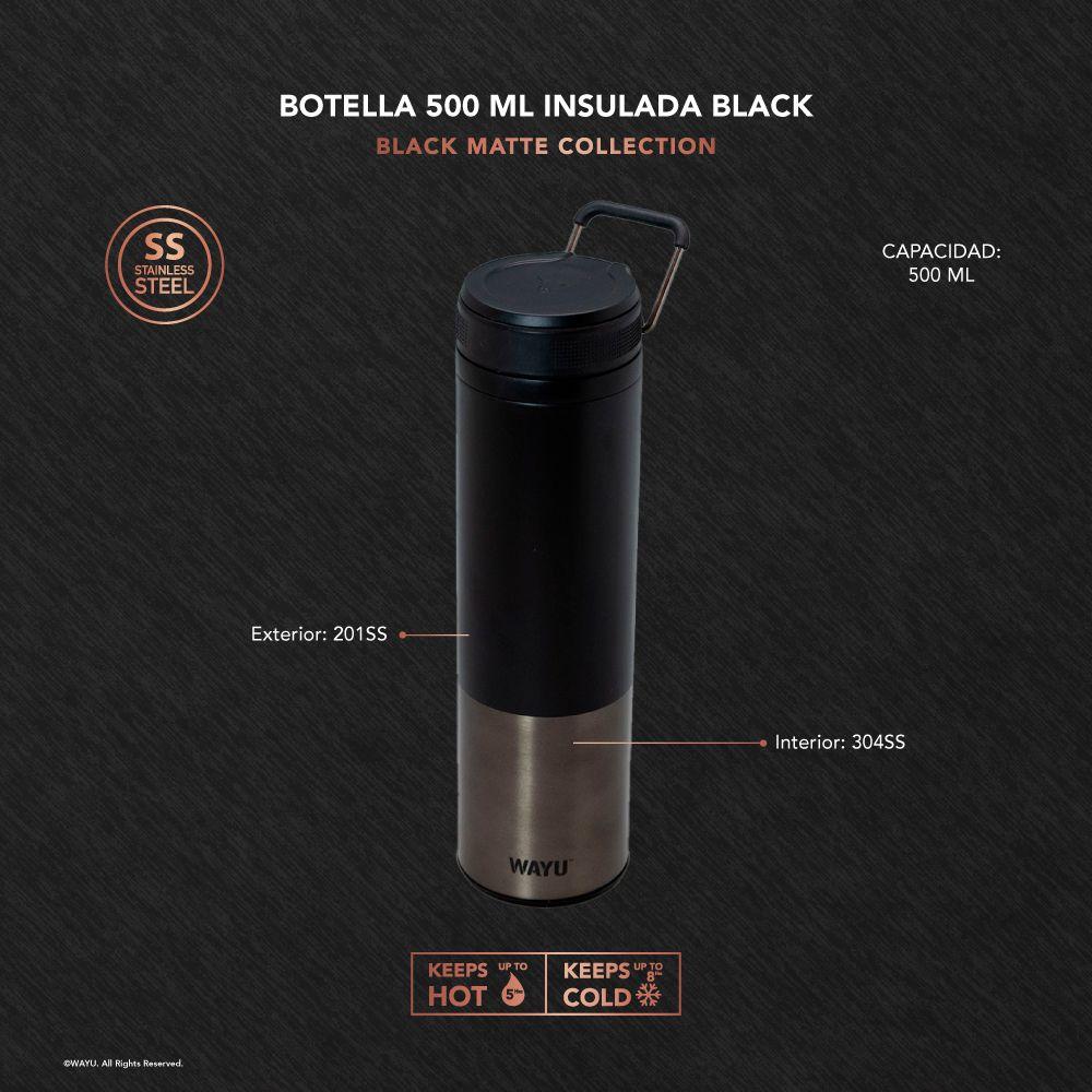 Botella 500Ml Insulated Black Wayu-2