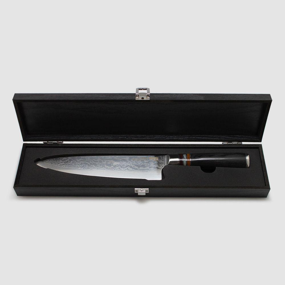 Cuchillo Damascus Black Pakka Wayu Limited-3