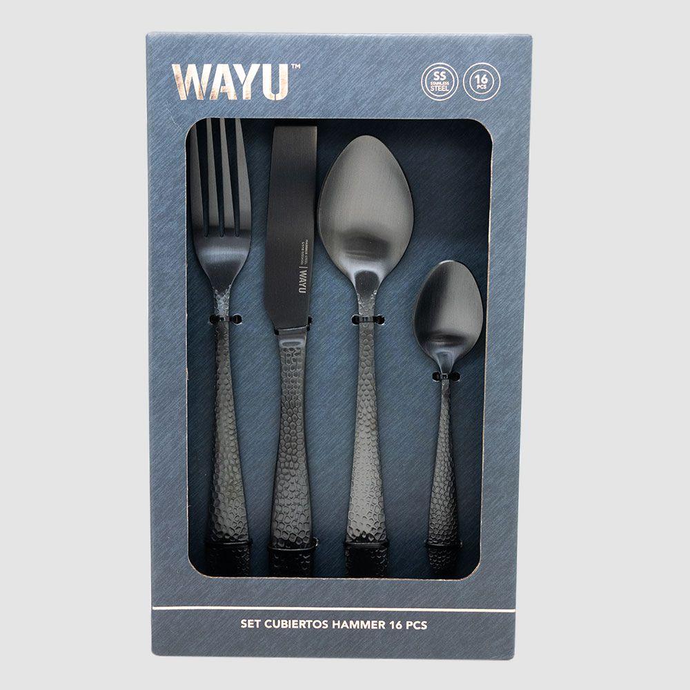 Set Cubiertos Hammer 16 Pcs Wayu-Gris-5