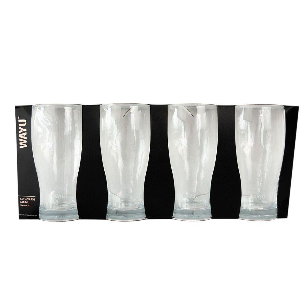 Set 4 Beer Glass 570 ml Wayu-4