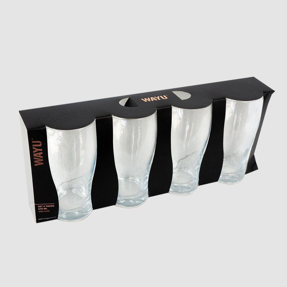 Set 4 Beer Glass 570 ml Wayu-4