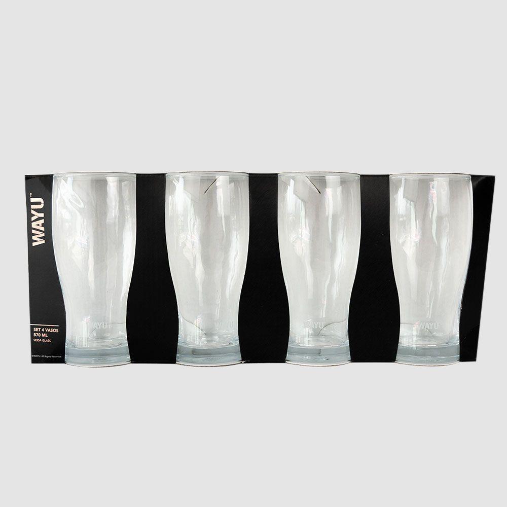 Set 4 Beer Glass 570 ml Wayu-5