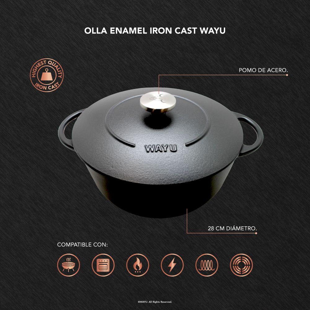 Olla Enamel 28Cm Iron Cast Wayu-5