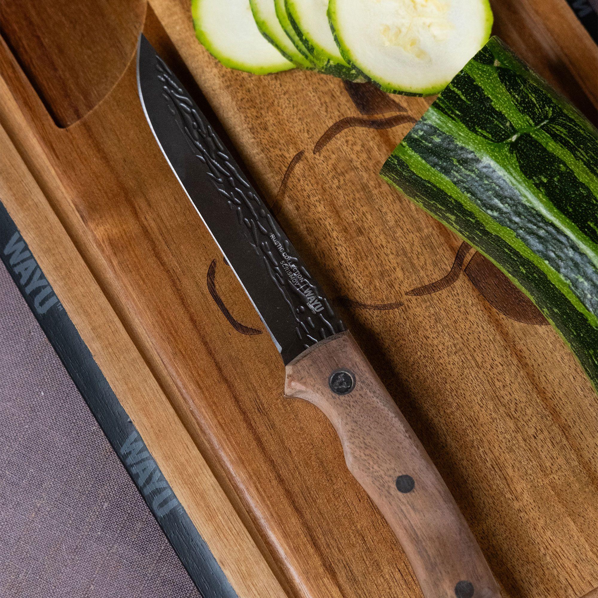 Cuchillo Utility Con Funda Rustic Collection Wayu-3