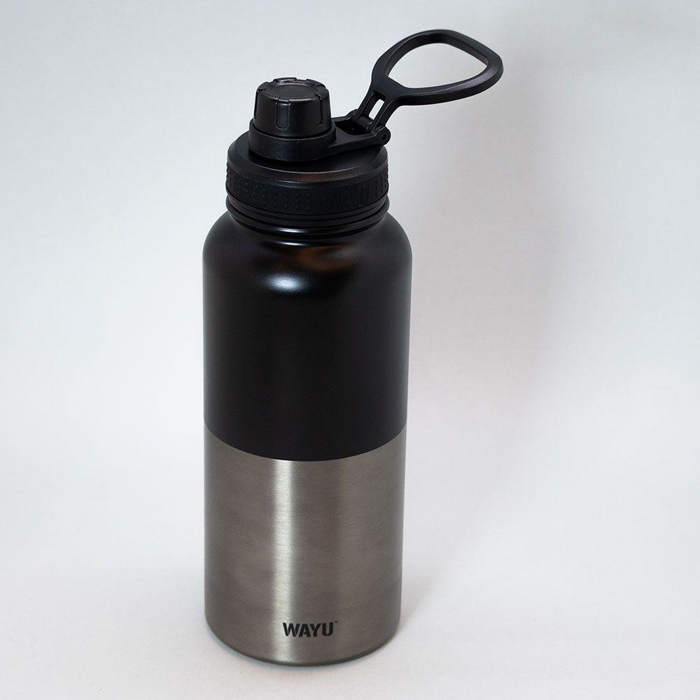 Botella 1 Litro insulated Black Wayu-4